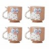 Bloomingville MISSY Kubek w Kształcie Kota 325 ml 4 Szt. / Różowy